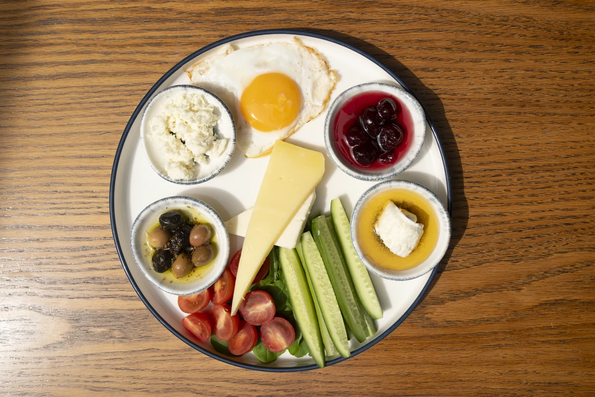Firuz breakfast plate from above